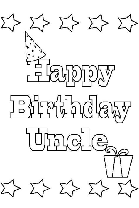 All About My Uncle Free Printable Printable Templates Happy Birthday Uncle Pages Coloring