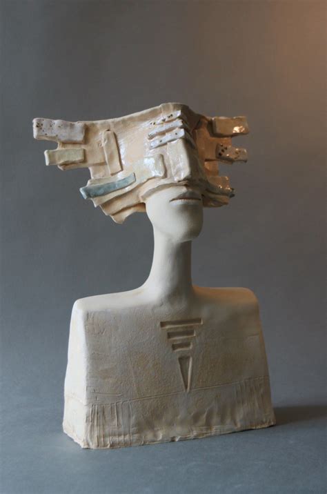 Ceramic Bust Unique Ceramic Sculpture Clay Sculpture Bust Of A