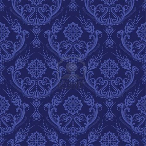 44 Royal Blue Damask Wallpaper On Wallpapersafari