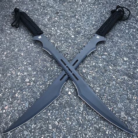 Twin Deathstroke Swords Duo Two Piece Set W Matching Scabbards True