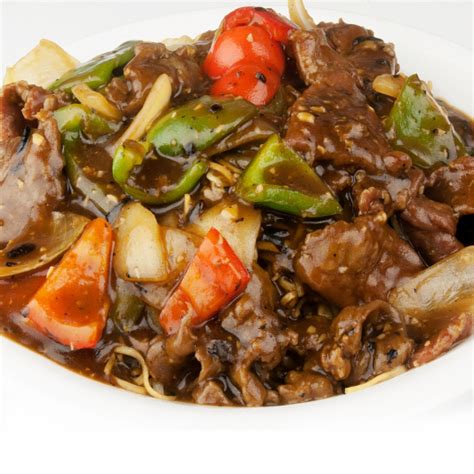 beef in black bean soy sauce on rice ming fong fast food