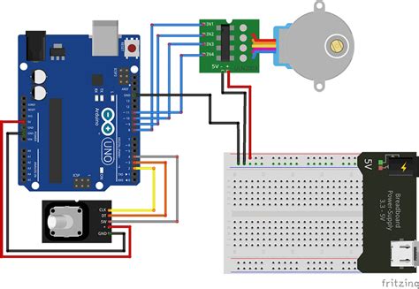 Control A Stepper Motor Using An Arduino And A Rotary Encoder