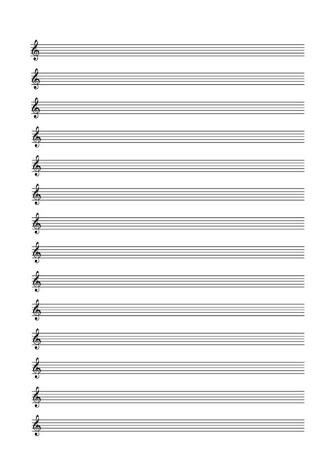 10 Best Free Printable Staff Paper Blank Sheet Music Artofit