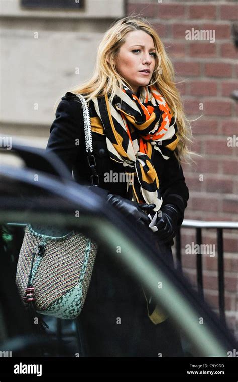 blake lively films a scene at the gossip girl movie set in the upper west side out and about