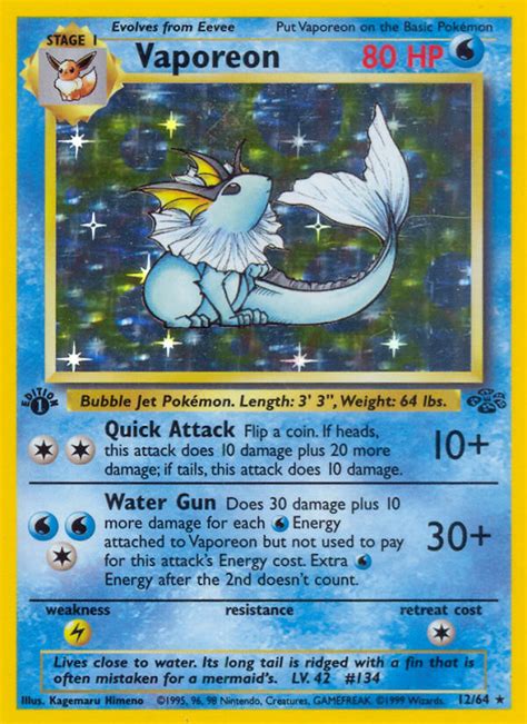 Vaporeon Jungle Pokémon Tcg Guru