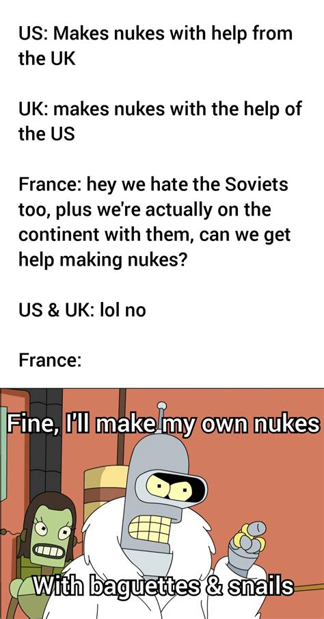 Does Anyone Else Sometimes Forget That France Has Nukes Historymemes