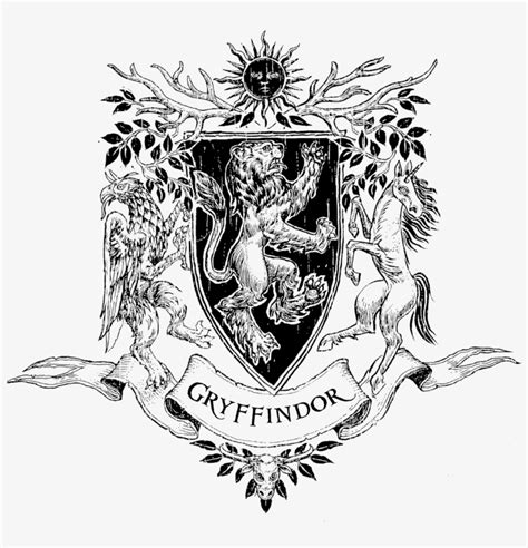 Maybe you would like to learn more about one of these? Gryffindor Crest Png - Black And White Gryffindor Symbol ...