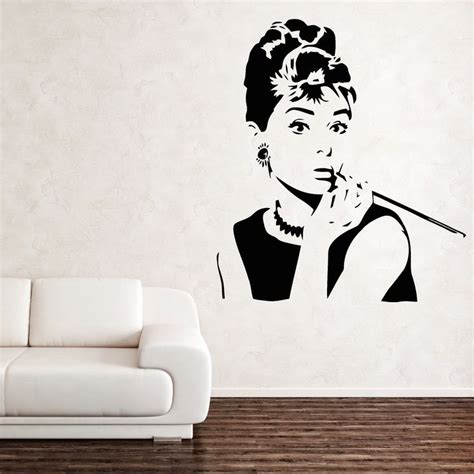 Audrey Hepburn Silhouette Famous Popular Wall Art Stickers Decal Mural Vinyl 25 Sticker Wall