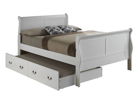 White Full Trundle Bed Kings Furniture Warehouse