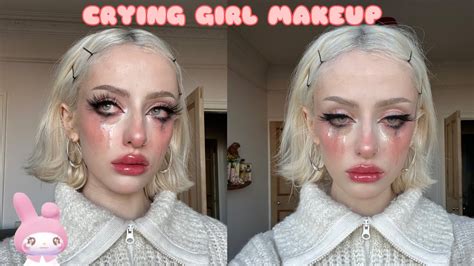 trying the tik tok viral crying girl makeup youtube