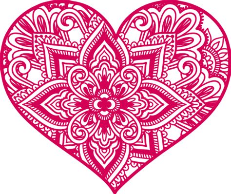 Heart Shape Mandala Decorative Free Svg File Svg Heart