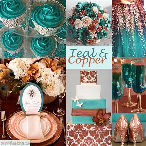 Wedding Copper And Teal Teal And Copper Wedding Colors Wedding Idea