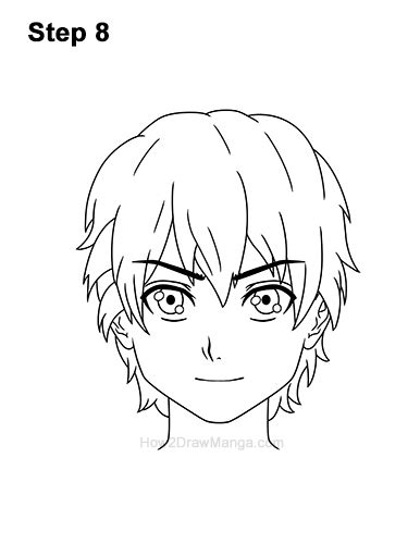 Basic Anime Boy Hair Boy Hair Png Drawing Free Boy Hair