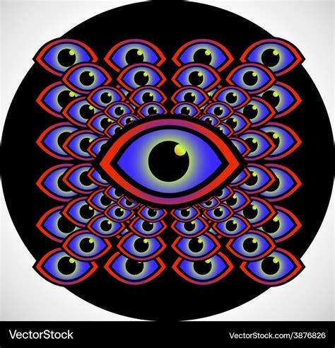Psychedelic Eye Royalty Free Vector Image Vectorstock