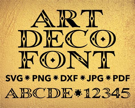 Art Deco Font Svg Art Deco Font Png Roaring 20s Font Svg Etsy México
