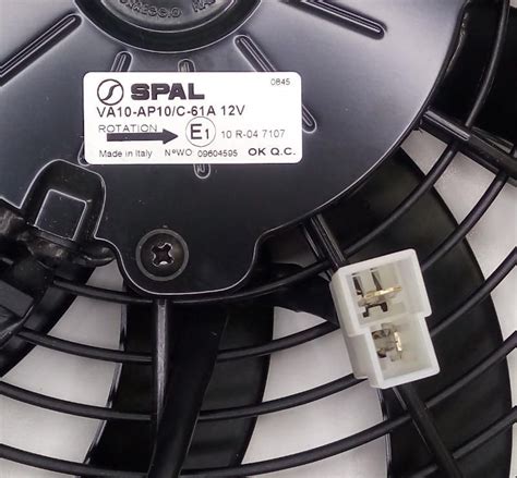 Eletro Ventilador Spal Axial Perfil Baixo 12v 12pol Aspirante E Worktemp