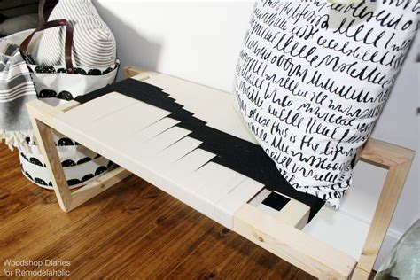 Remodelaholic How To Make A Modern Diy Woven Bench