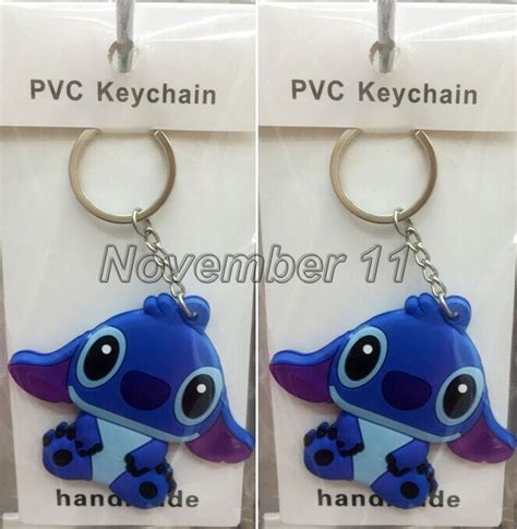 10pcs Lovely Cartoon Stitch Key Chains Pendant Pvc Key Chains For Best