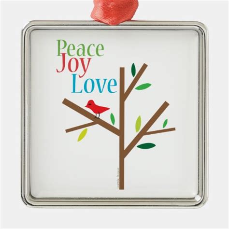 Peace Joy Love Hope Metal Ornament Zazzle
