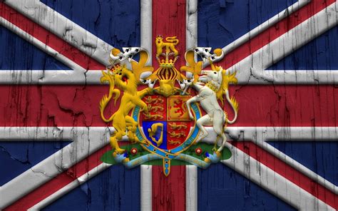 Download United Kingdom Flag With Animals Wallpaper