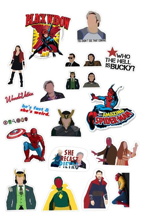 Printable Stickers For Marvel 3 Pegatinas Bonitas Pegatinas Para