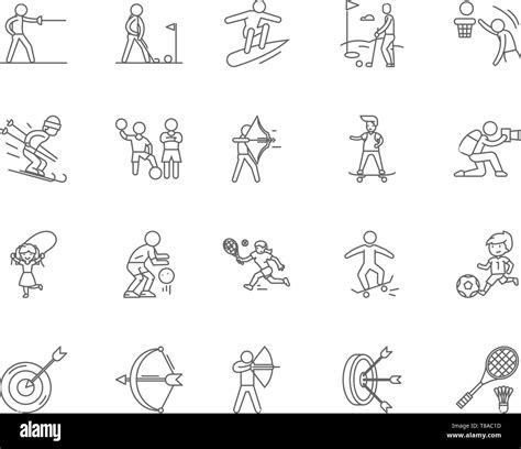 Agility Line Icons Signs Vector Set Outline Illustration Concept