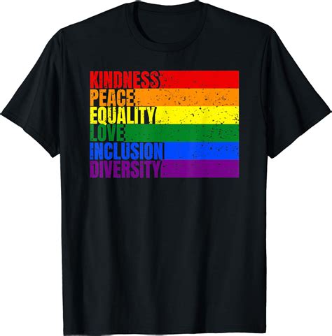 Rainbow Pride Flag Lgbtq Pride T Shirt Uk Fashion