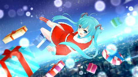 Anime Anime Girls Vocaloid Hatsune Miku Christmas