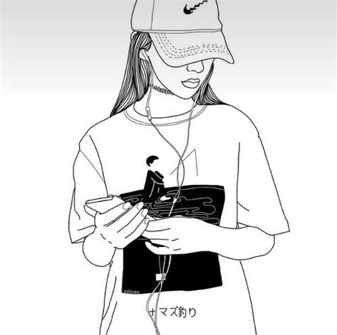 Cette page de coloriage est spécialement dédiée aux filles. Dessin Du0027une Fille Swagg