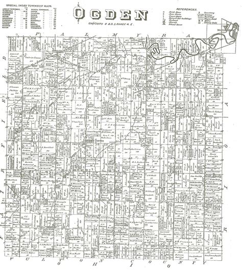 Ogden Township Lenawee County Michigan 1893 Plat Map
