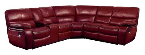 Red Leather Sectional Couch 1 