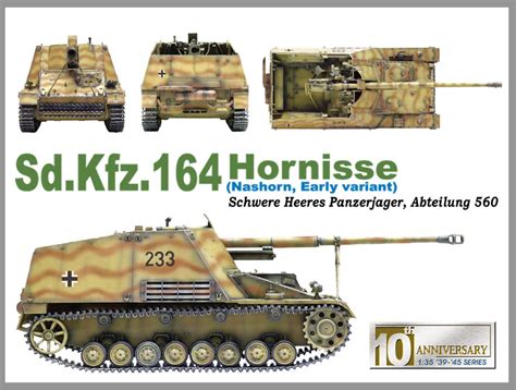 Sd Kfz 164 HORNISSE NASHORN E VARIANT Dragon 6165