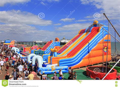 Eastbourne is located in east eastbourne is home to a number of beaches which along with its seafront, pier and seaside. Eastbourne Beach Amusements England Editorial Stock Image ...