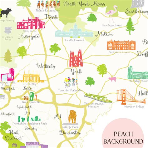 Map Of Yorkshire By Holly Francesca