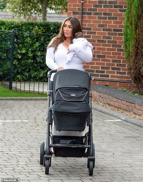 Lauren Goodger Gives Her Adorable Daughter Larose A Kiss As She Takes