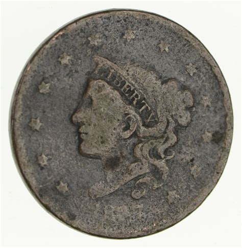 Early 1837 Liberty Matron Head United States Large Cent Tough