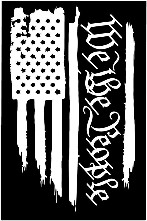 American Flag We The People Constitution 2nd Amendment Vinyl Vinyl Decals Car Bumper Stickers