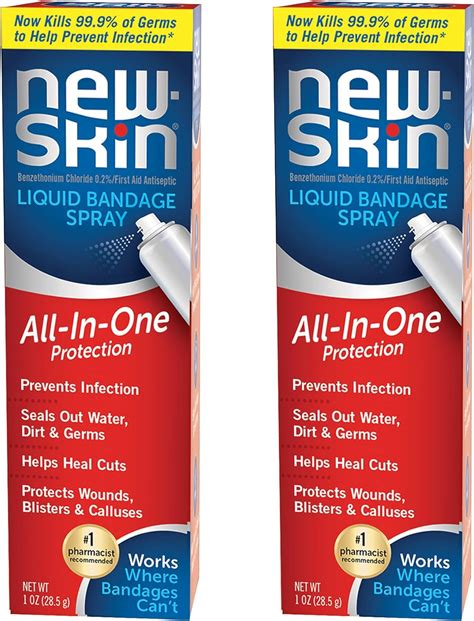 New Skin Liquid Bandage Spray 1 Ounce Pack Of 2