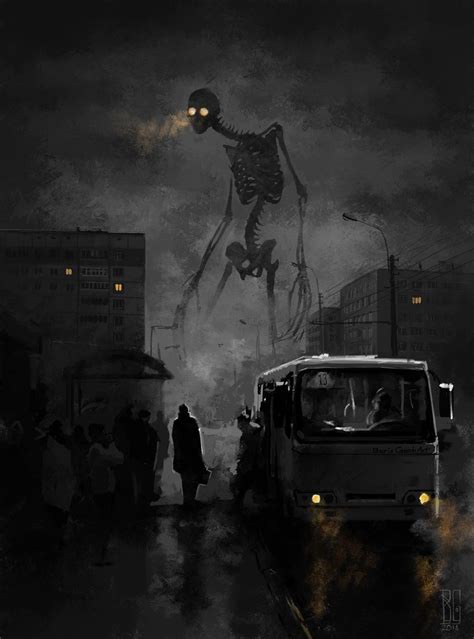 Boris Grohs “13” Giant Skeleton Scary Art Dark Fantasy Art Amazing Art