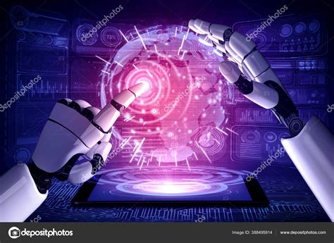 Rendering Artificial Intelligence Research Robot Cyborg Development