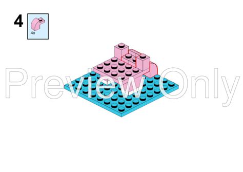 Lego Moc Axolotl Pink Brickheadz By Elliottjd Rebrickable Build