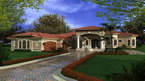 One Story Mediterranean House Plans Houses House Plans