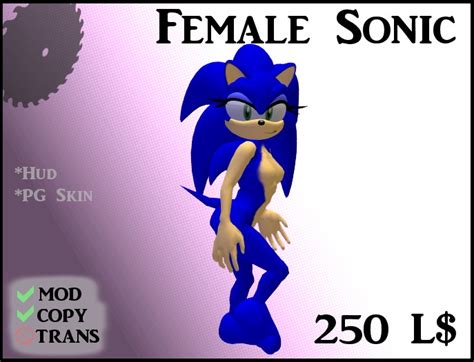 Sl Female Sonic By Spacefoxy On Deviantart