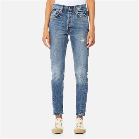 Levis Denim 501 Altered Skinny Jeans In Blue Lyst