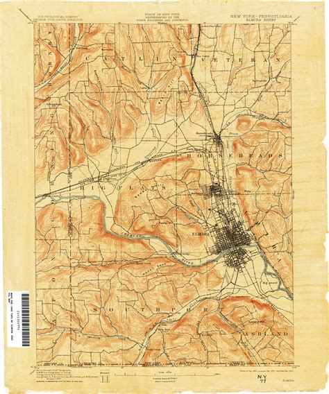 Topo Map Of New York United States Map