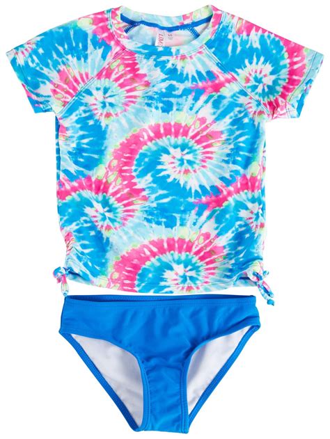 Limited Too Limited Too Little Girls 2 Pc Tie Dye Rashguard Swimsuit