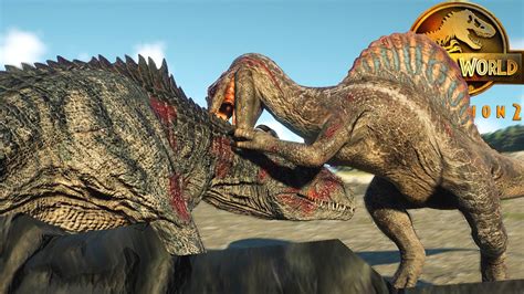 Spinosaurus All New Animations Jurassic World Evolution 2 Youtube