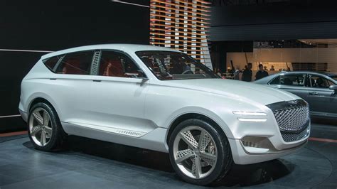 We've known this midsize suv was coming for a while now. Genesis GV80 fuel-cell concept SUV at NY auto show
