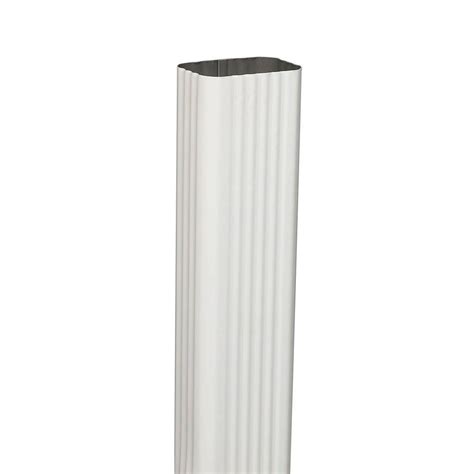 Amerimax Home Products 3 In X 4 In X 10 Ft White Aluminum Downspout