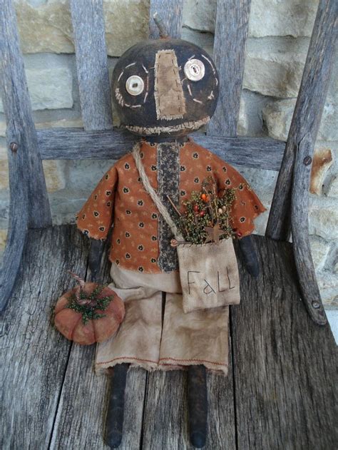 Pumpkin Dolls Primitive ★ Fall ★ Pumpkin Doll ★ Folk Art ★ Ebay